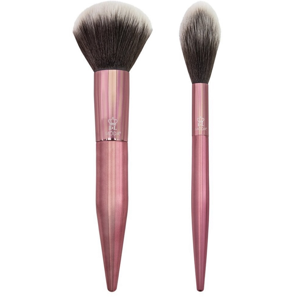 Moda Powder + Soft Glow Rose Gold Brush Set